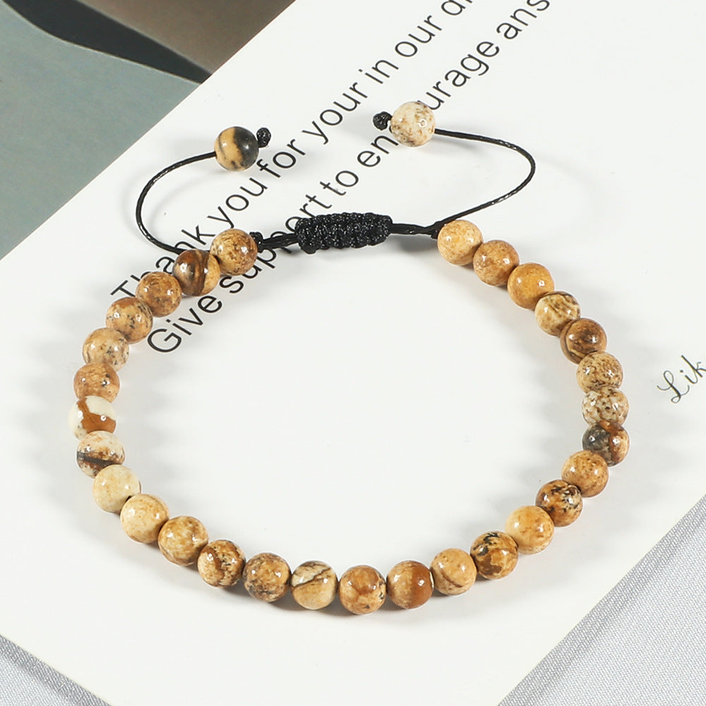 Fashion Haematite Beaded Turquoise Braided Rope Bracelet