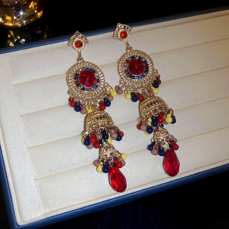 Zircon Butterfly Water Drop Ear Female Rings