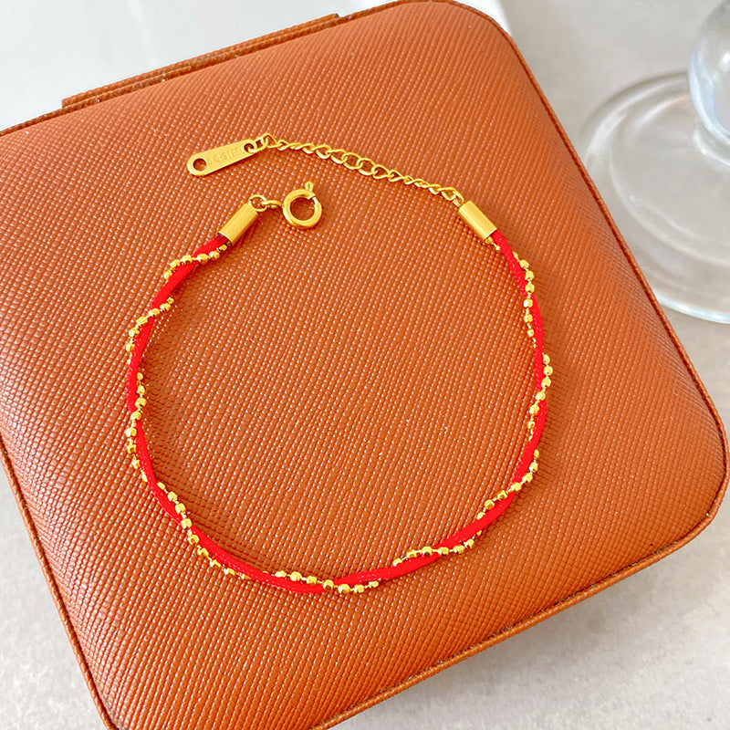 Light Luxury Micro Inlaid Zircon Woven Wire Mesh Fashion Temperament Bracelet