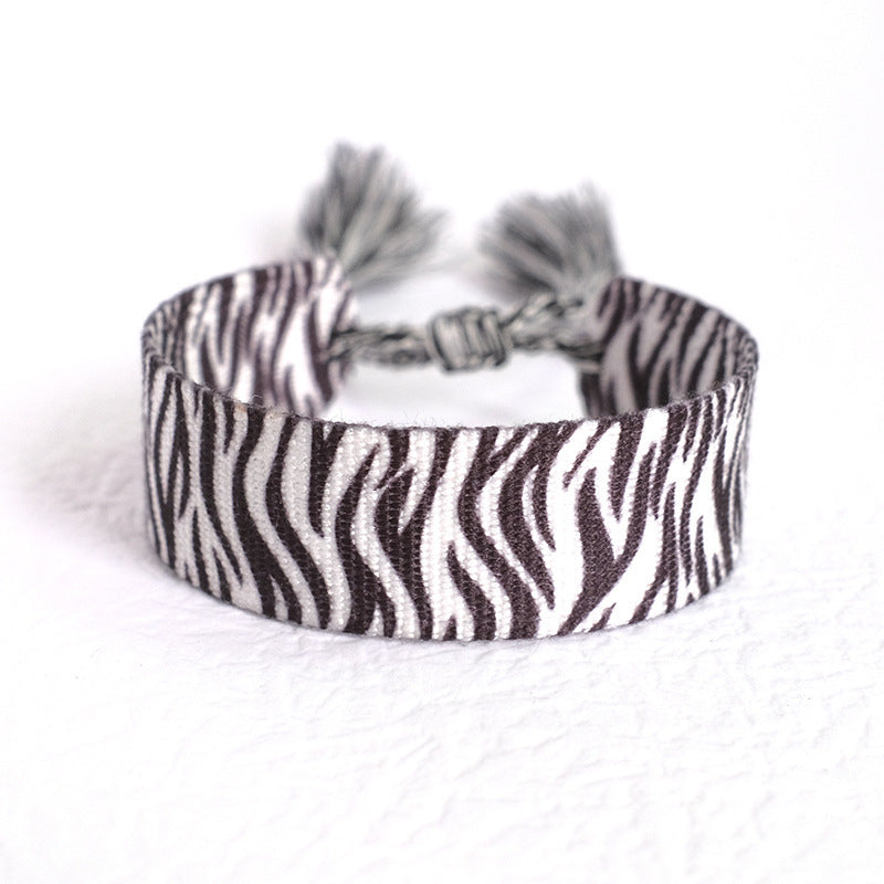 Fashion Hand Strap Trendy Carrying Leopard Zebra Pattern Wrist Bracelets