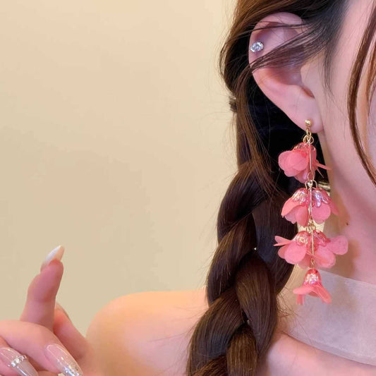 Tassel High-key Dignified High-grade Vacation Style Stud Earrings