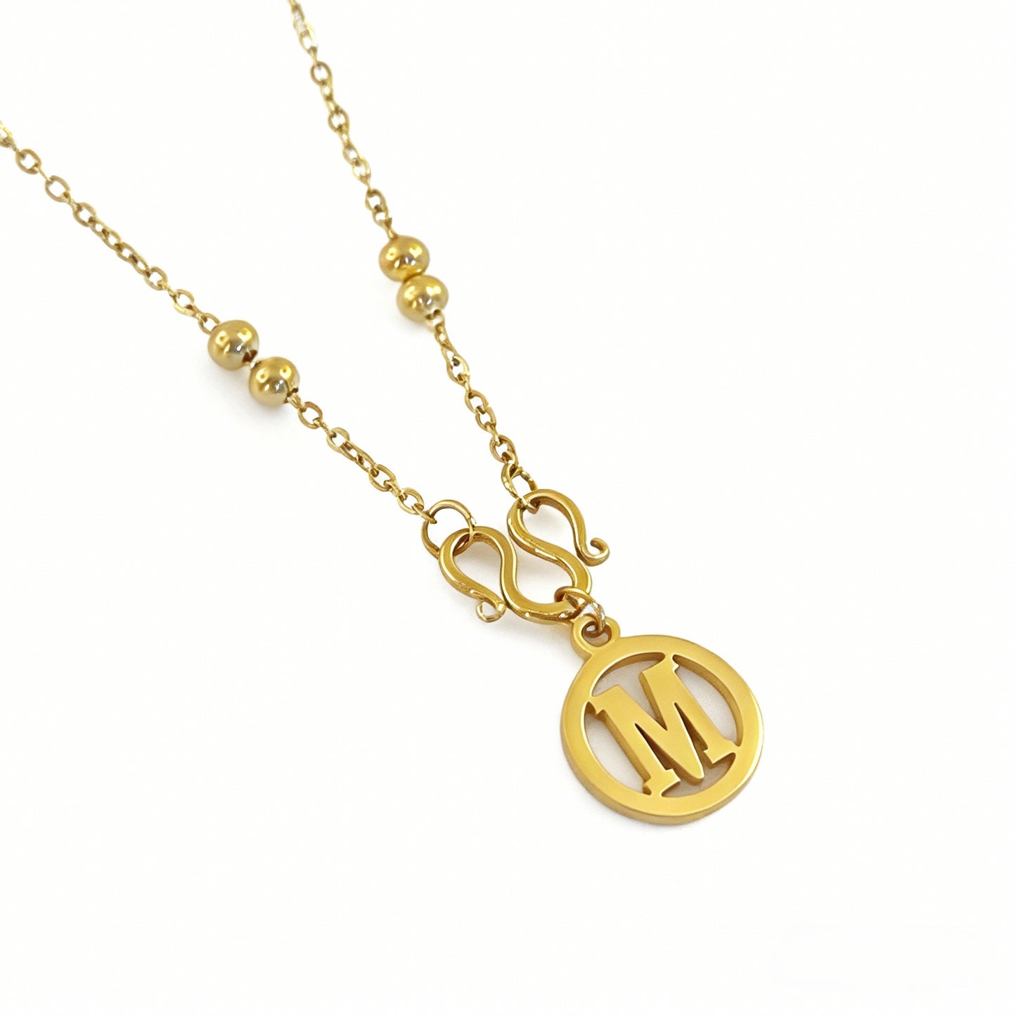 Women's Personalized Stainless Steel Letters Gold-plated Sier Necklace