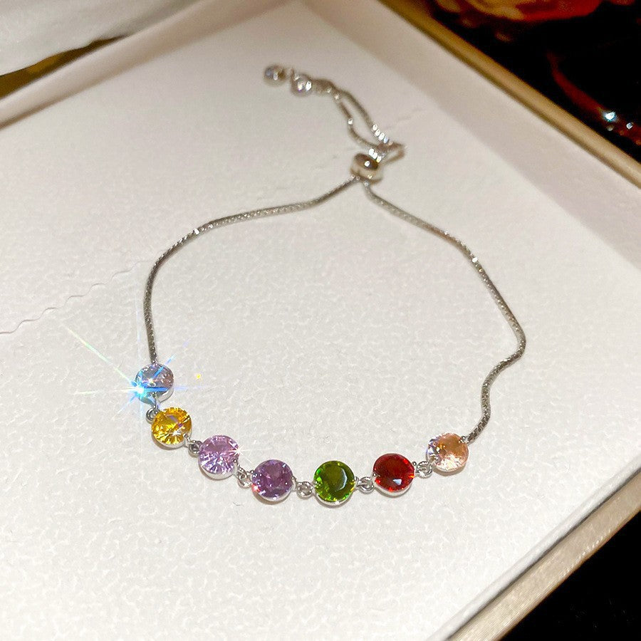 Women's Heart-shaped Zircon Adjustable Simple Fashion Light Luxury Bracelet