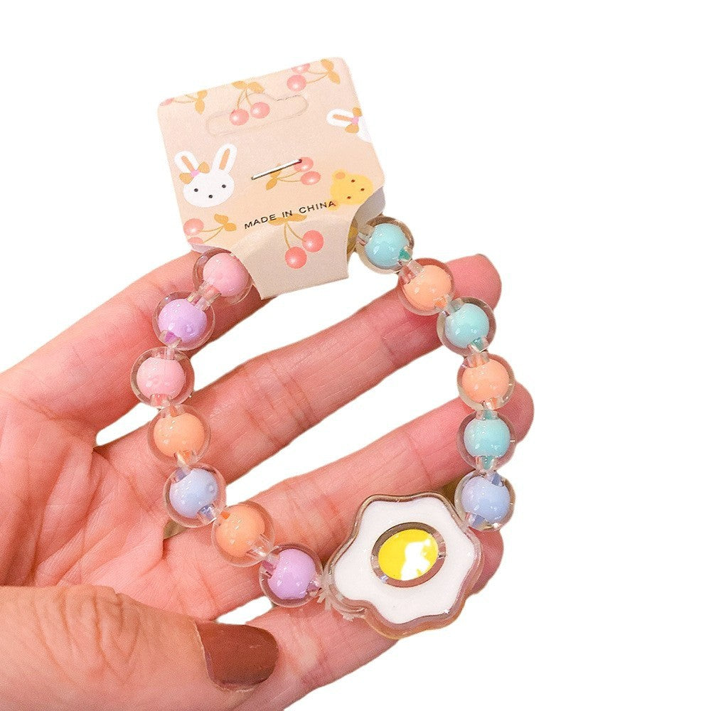 Children's Cute Jelly Color Beaded Princess Jewelry Bracelets