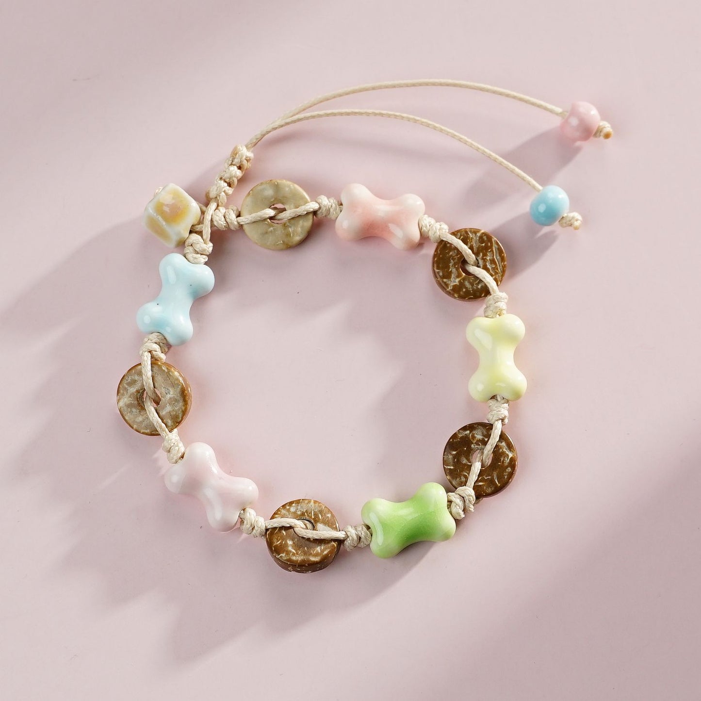 Ceramic Small Bone High-grade Lucky Safe Carrying Strap Bracelet