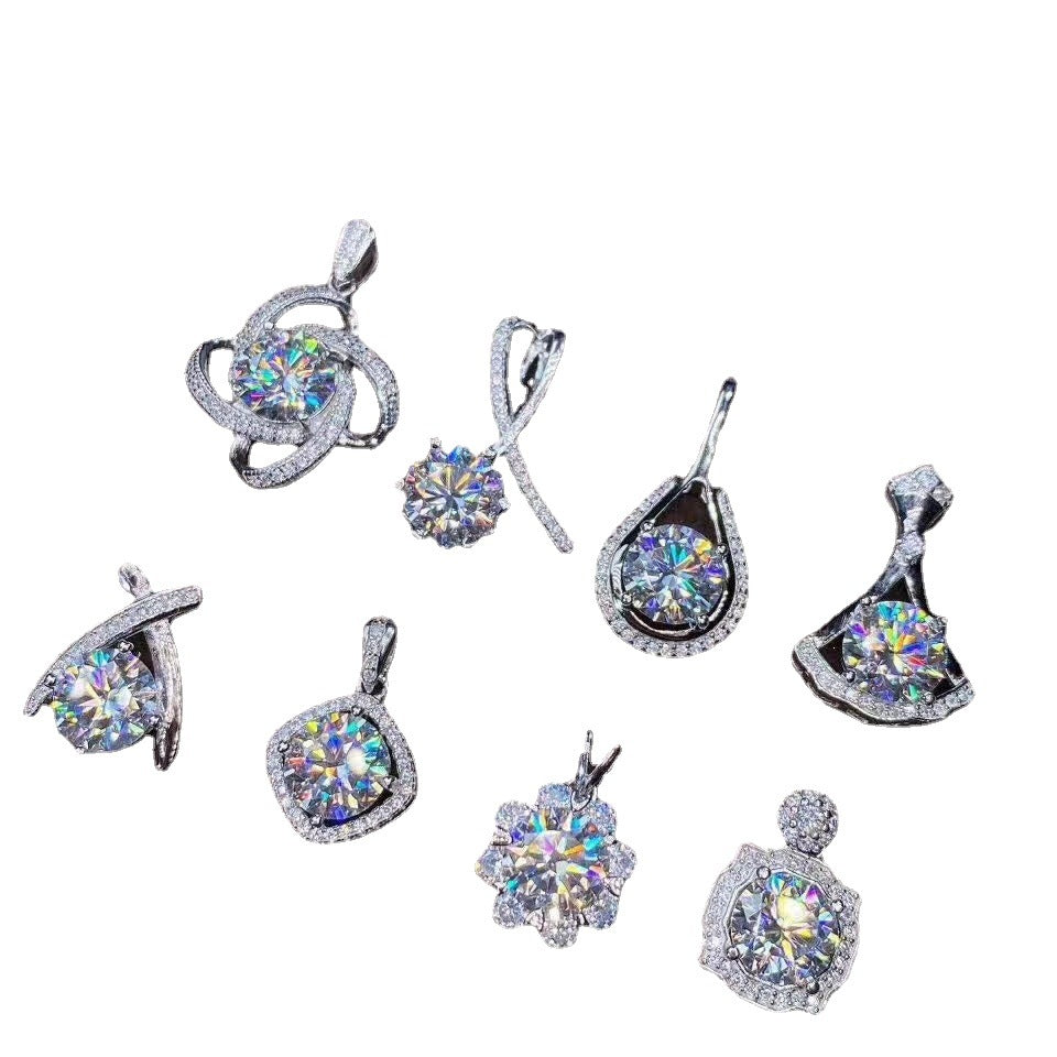 Imitation Imported Color Moissanite Plated Eight Pendants