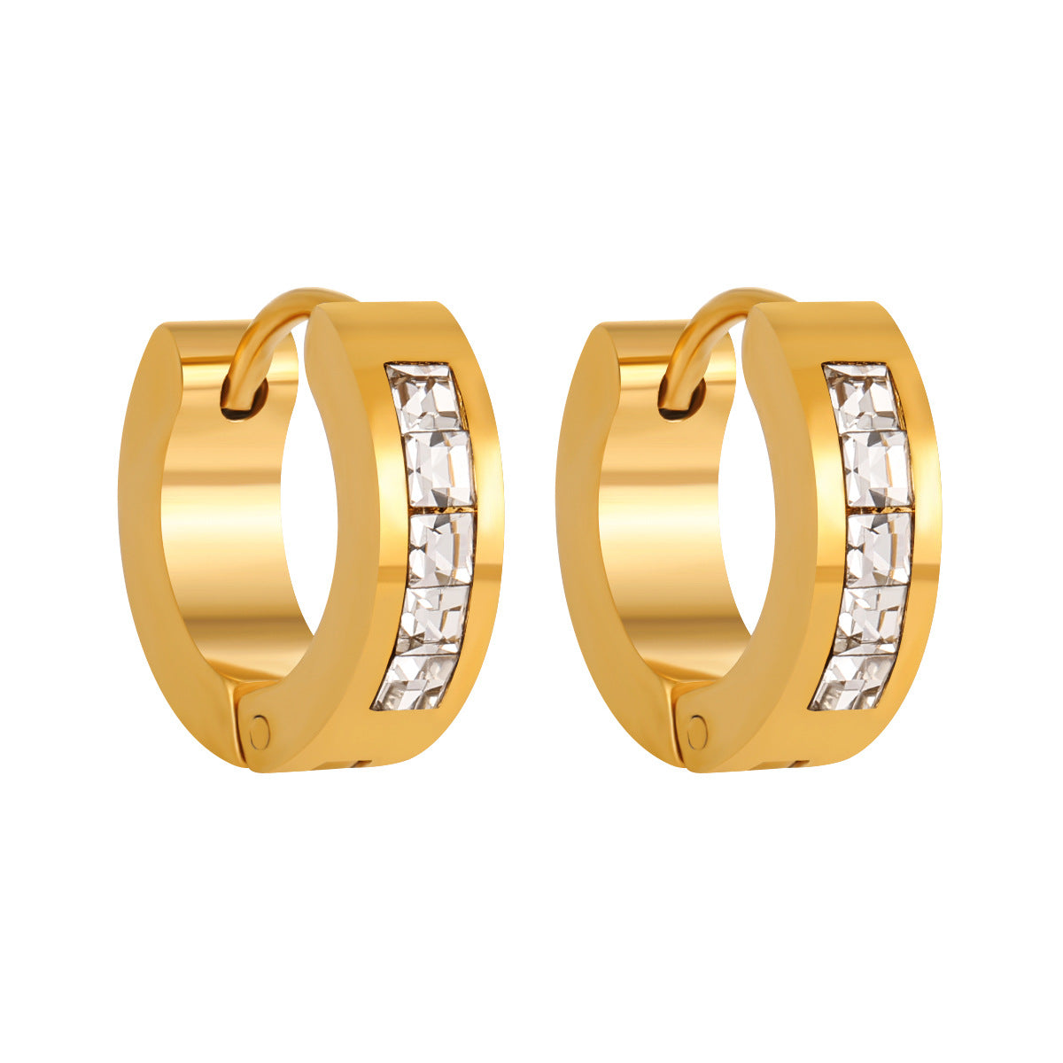 Women's Style Light Luxury Minority Square Diamond Clip Fashion Ear Buckle