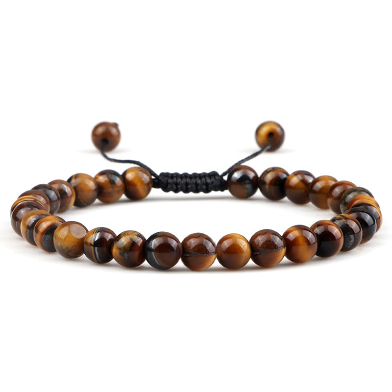 Fashion Haematite Beaded Turquoise Braided Rope Bracelet