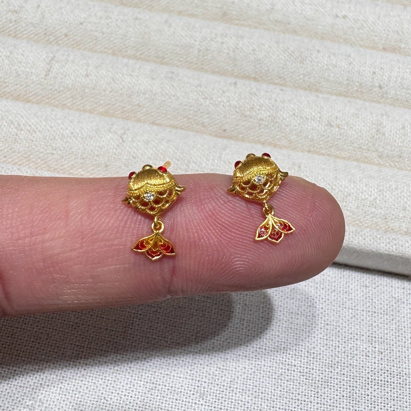 Lucky Koi Chinese Style Light Luxury Exquisite Niche Rings