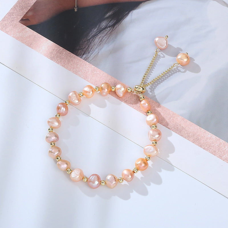 Freshwater Pearl Rato Colorful Gilded Creative Lover Bracelet