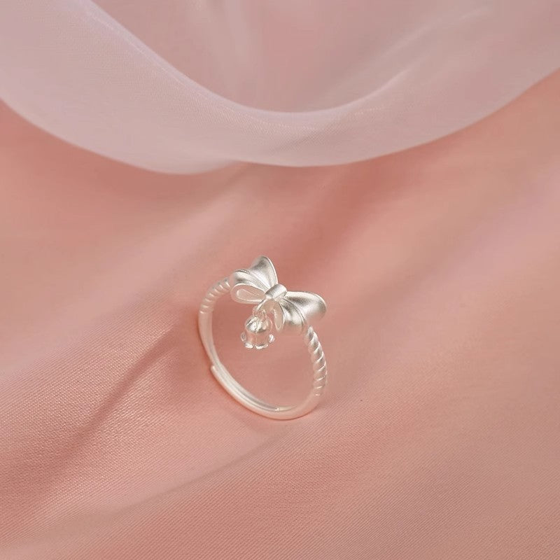Escape Princess Bowknot Female Design High Sense Sweet Elegance Ring