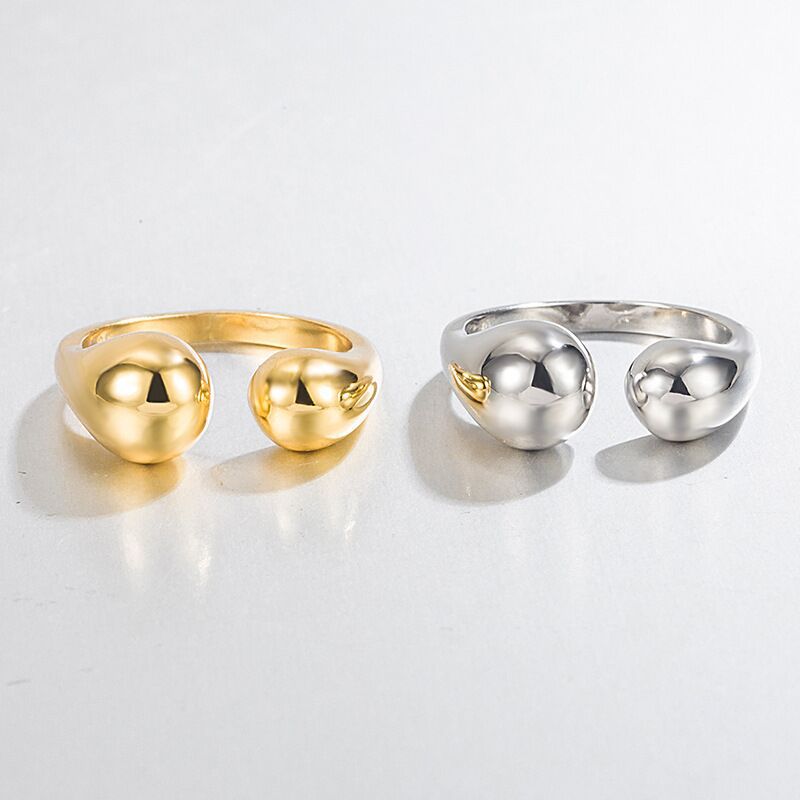 Drop Glossy Geometric Irregular Female Temperamental Personalized Trendy Rings