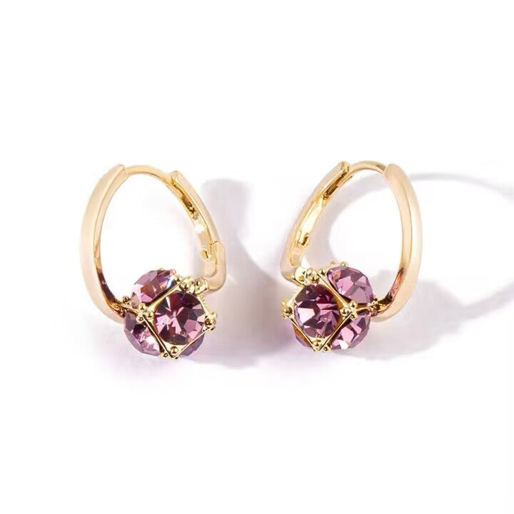 Women's Purple High-grade Niche Design Affordable Luxury Ear Buckle