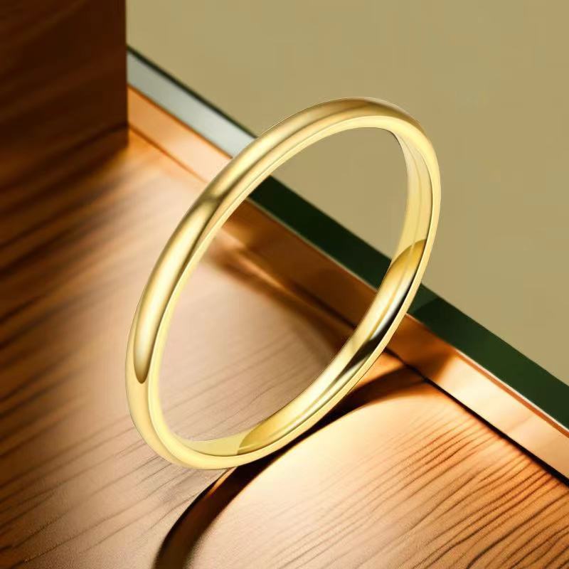 Women's French Style Niche Advanced Simple Glossy Ring