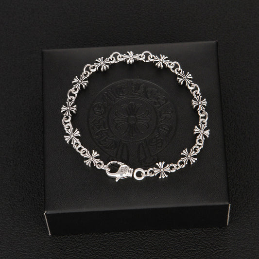 Women's & Men's Type Retro Hip Hop Boys Personality Chain Couple Army Flower Bracelets