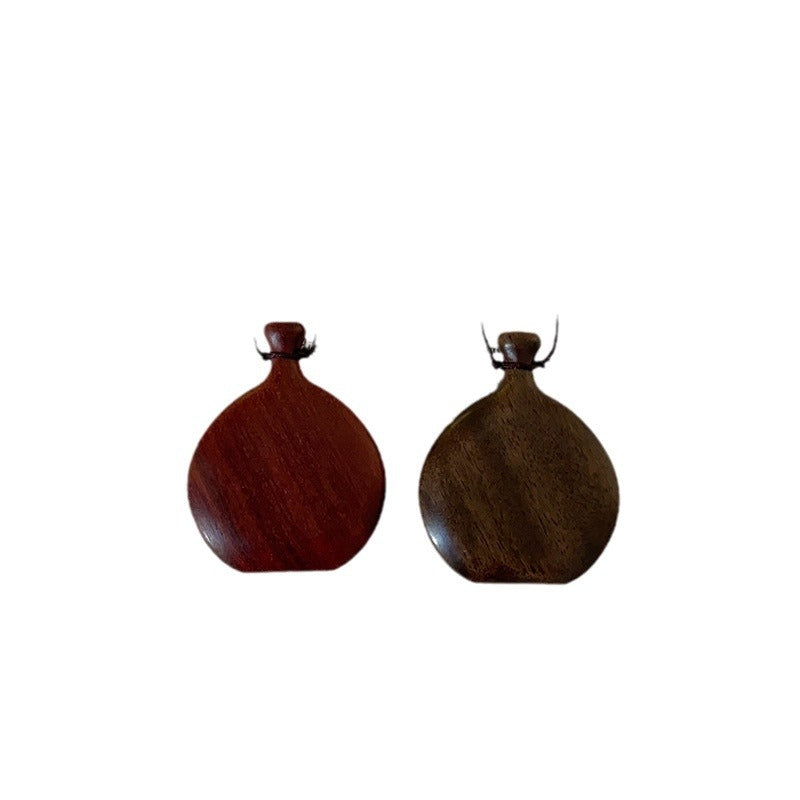 Women's Wood Wine Pot Black Rope Long Unique Temperament Necklaces