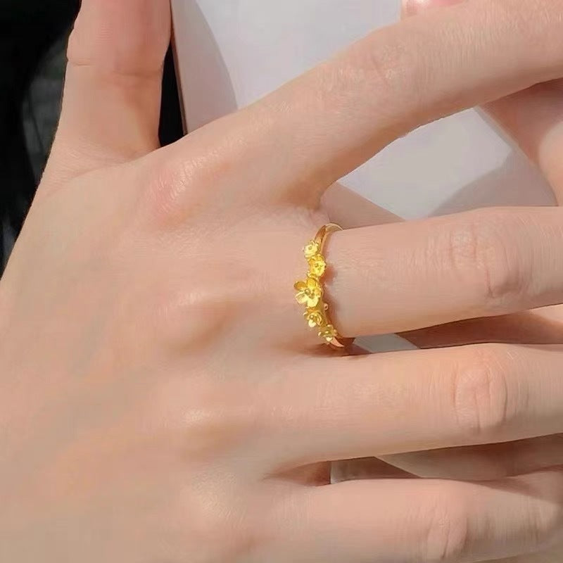 Bends Hitches Gilded Design High-grade Gold Rings