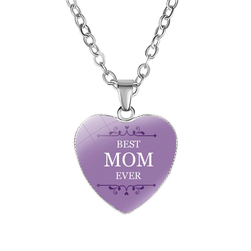 Mother's Heart-shaped Korean Simple Day Gift Pendants