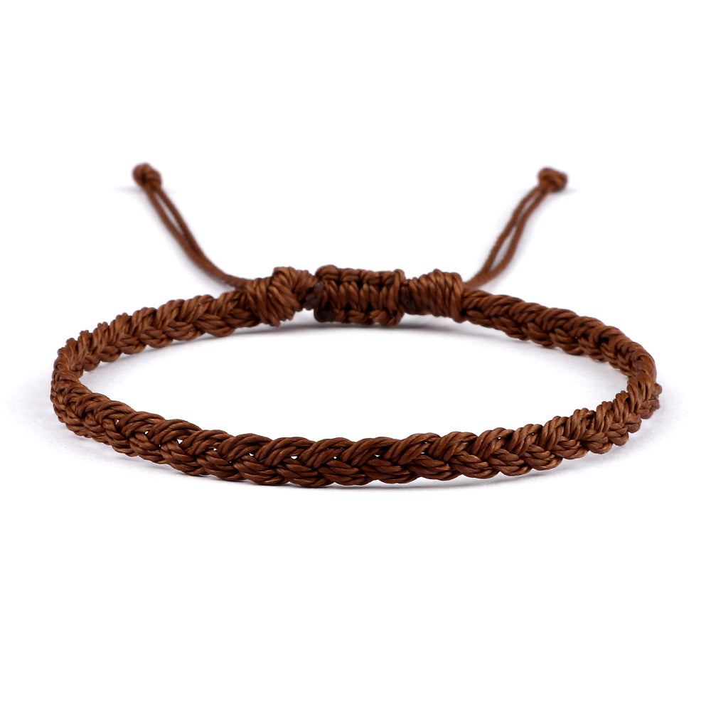 Creative Twist Weave Taiwanese Wax Handmade Hand Unisex Twin Bracelet