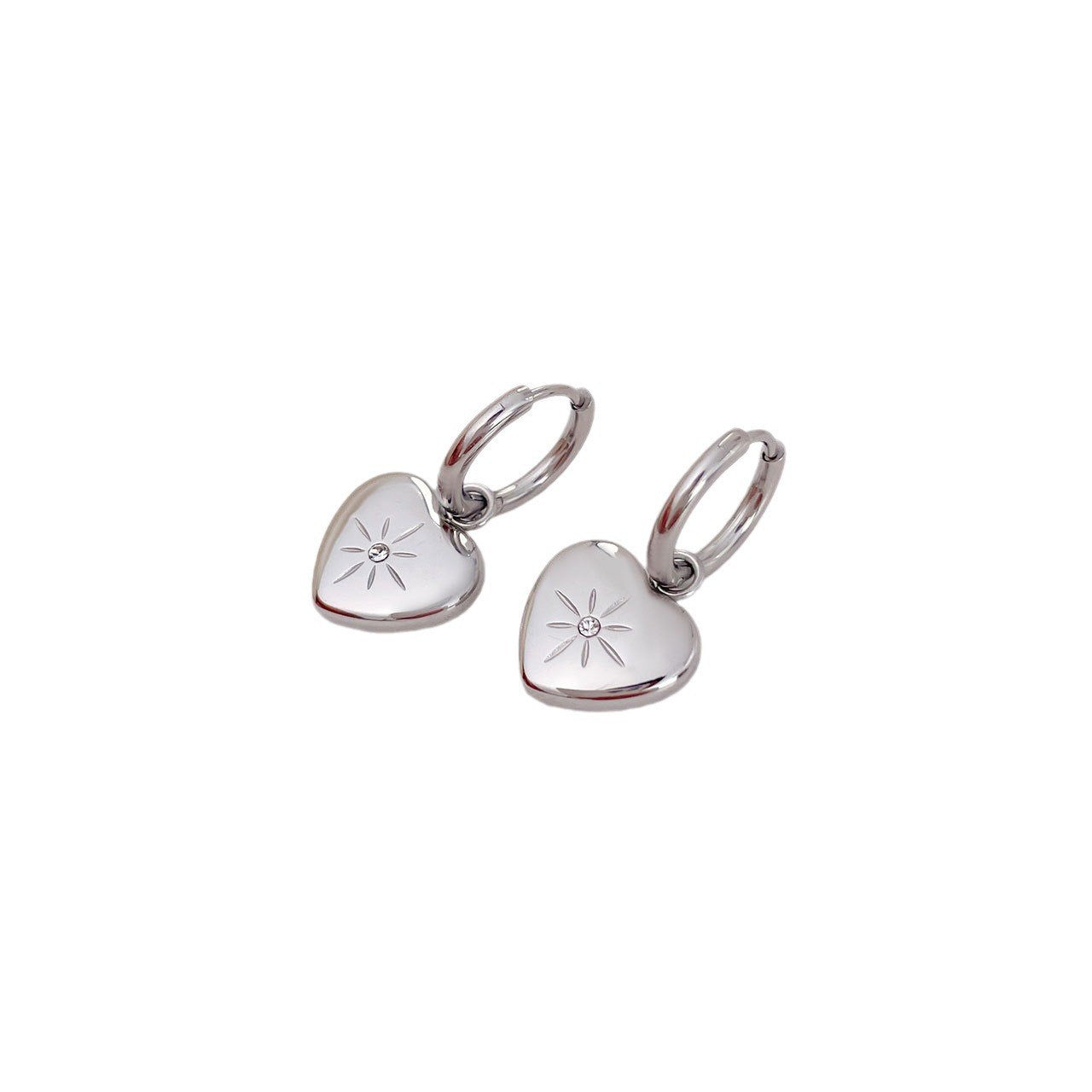 Trendy Titanium Steel Clover Ear Clip Earrings