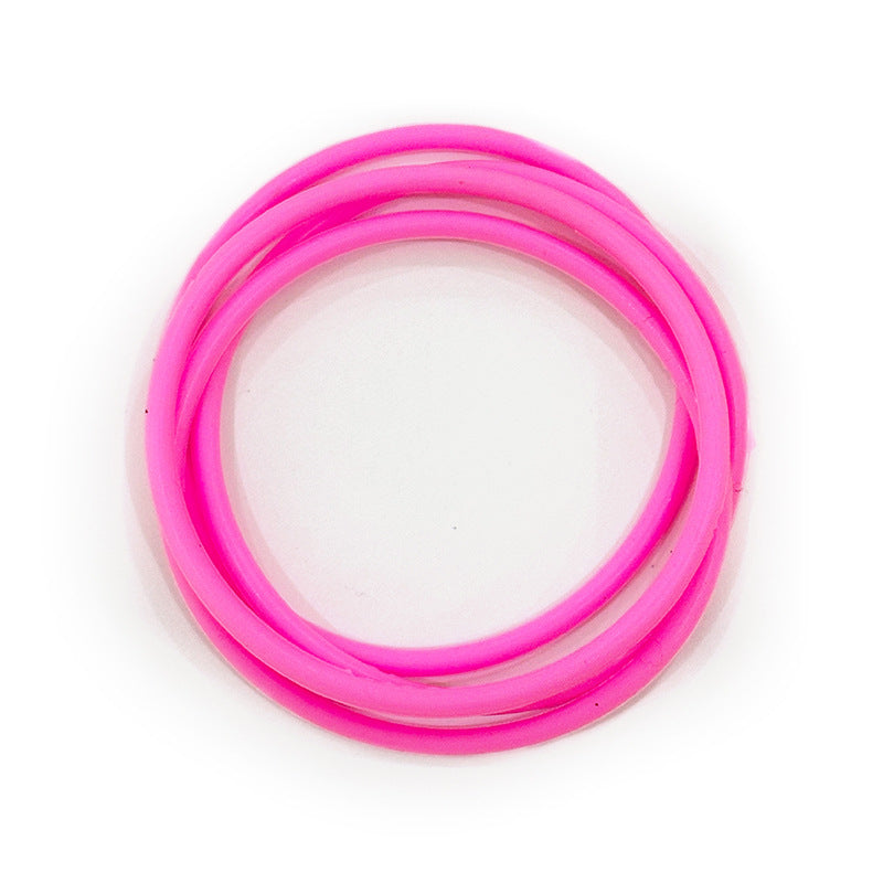 Children's Rainbow Rubber Band Silicone Luminous Tie Bracelets