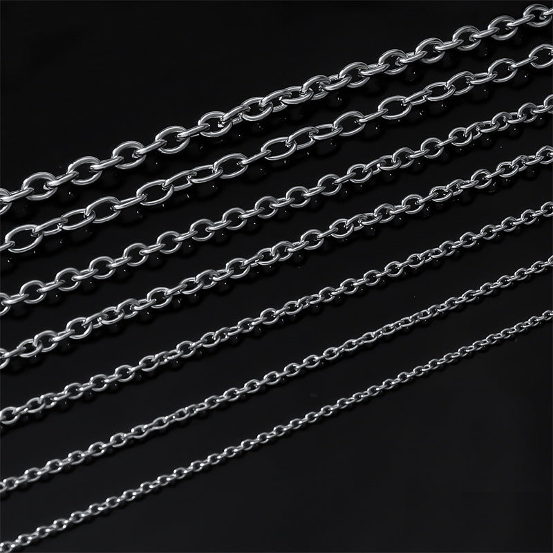 Women's Stainless Steel Cross Chain Titanium Fashion Necklace