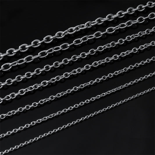 Women's Stainless Steel Cross Chain Titanium Fashion Necklace