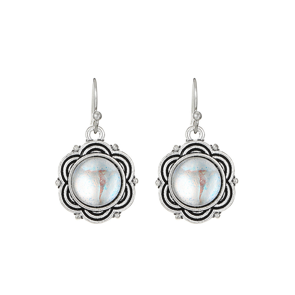 Water Drop Creative Topaz Colorful Gemstone Earrings