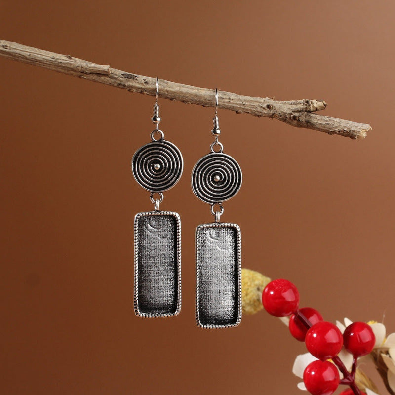 Ethnic Minority Style Handmade Miao Sier Earrings