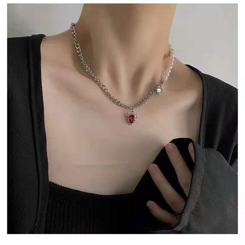 Women's & Men's Fashion Simple Titanium Steel Sweater Chain Personalized Hip Hop Necklace