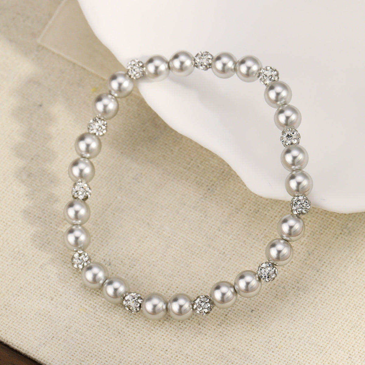 Women's High-grade Crystal Pearl Exquisite Wrist Decoration Gift Bracelet