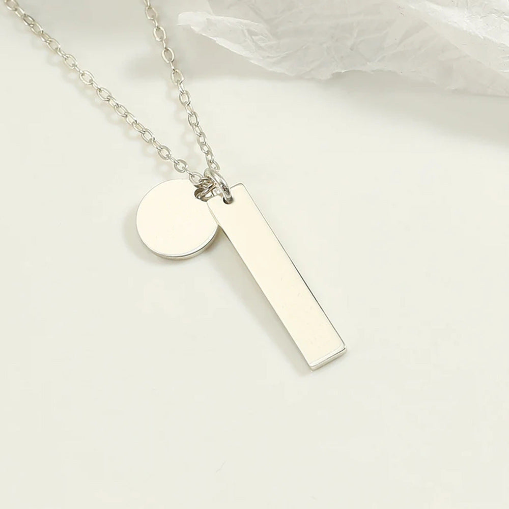 Women's Wafer Tag Stainless Steel For Personalized Necklaces