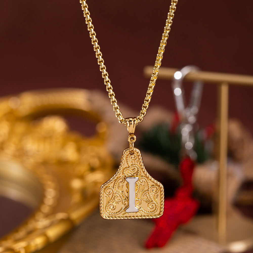 Women's Fashion English Letters Electroplated Copper For Design Personalized Clavicle Necklace
