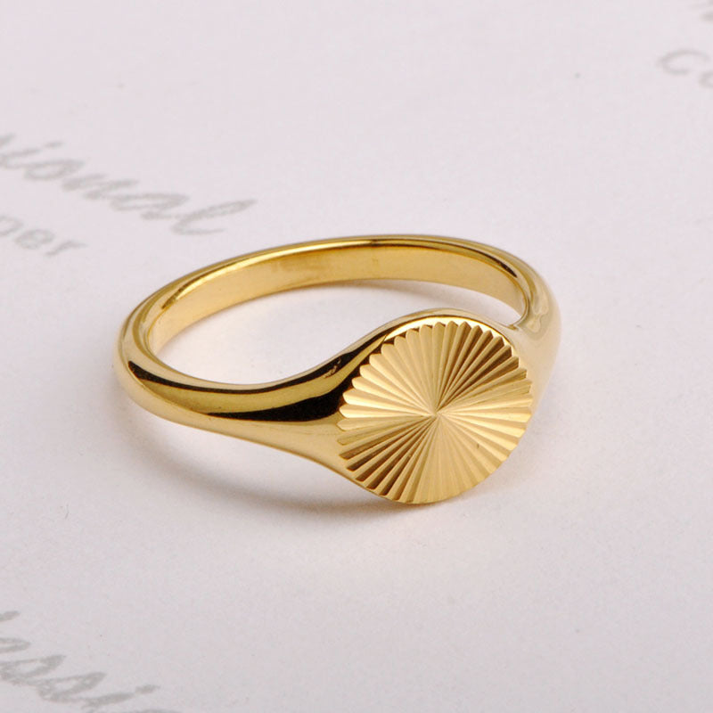 Stackable Sunshine Fashion Jewelry Gift Gold Rings