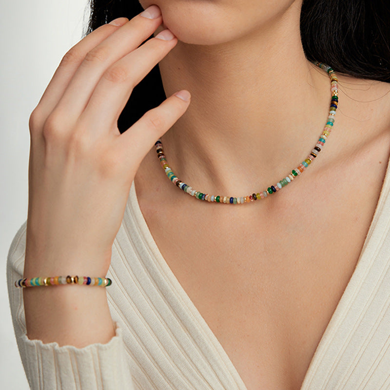 Dopamine Beaded Female Summer Clavicle Chain High Necklaces
