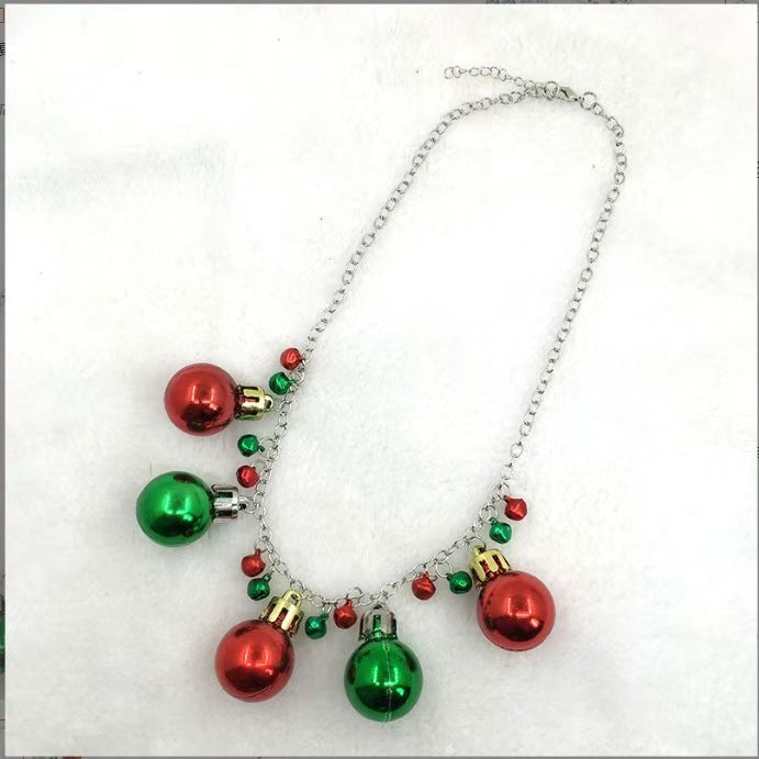 Women's Fashion Jingling Bell Three-piece Bulb Thick Collar Earrings