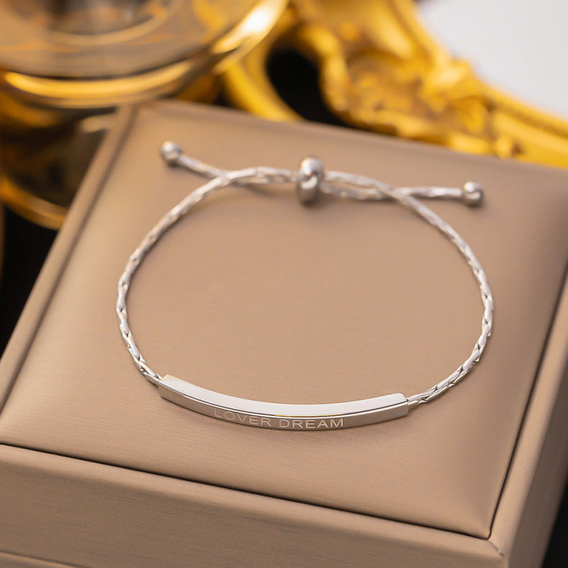 Titanium Steel Female Gold Fashion Light Luxury High Bracelets