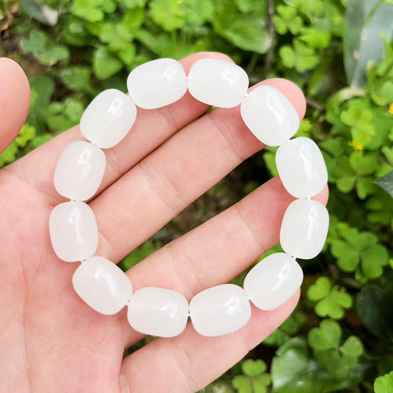 Various Types Of Beads Imitation Jade White Small Bracelets