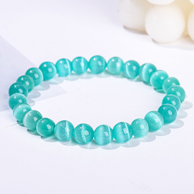 Sea Blue Opal Crystal High Goods Hand High-grade White Bracelet