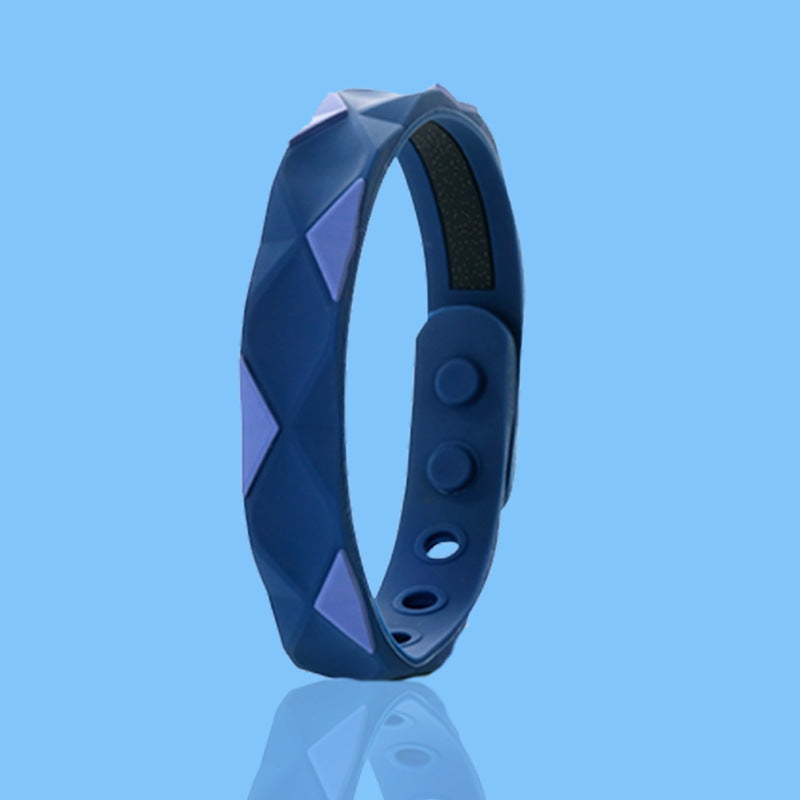 Women's & Men's Rhombus Anion Basketball Sports Waterproof Silicone Bracelet