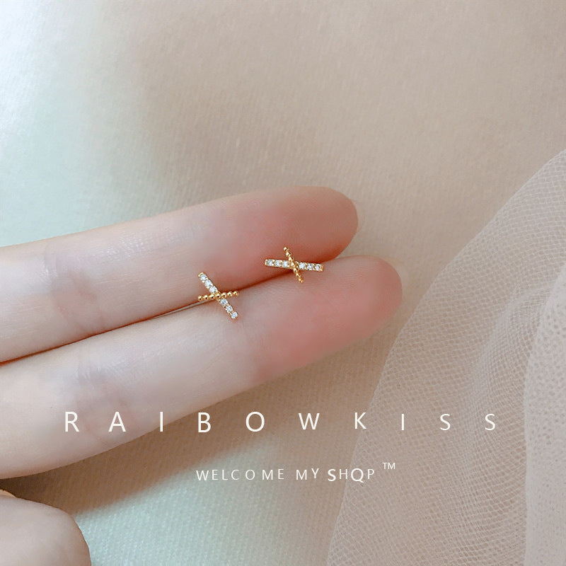 Women's X For Fresh Literature Art Sweet Stud Earrings