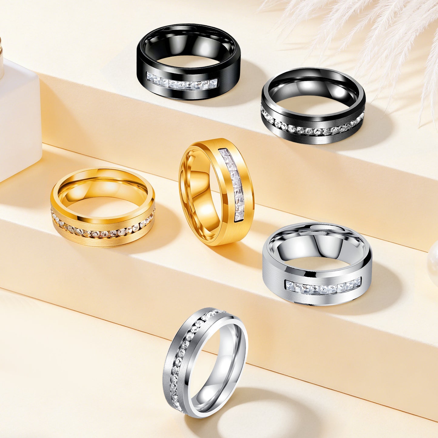 Affordable Luxury Fashion Couple Dating Stainless Ring