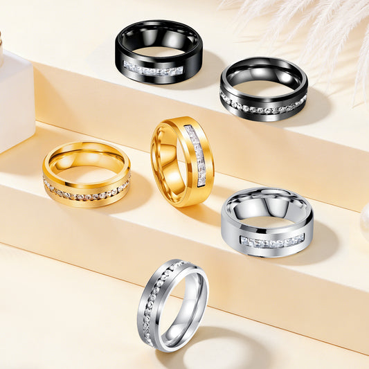 Affordable Luxury Fashion Couple Dating Stainless Ring