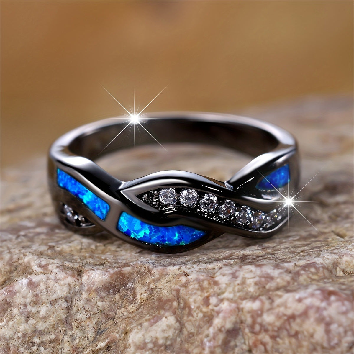 Simple Personality Special Interest Light Luxury Elegant Twist Cross Engagement Rings