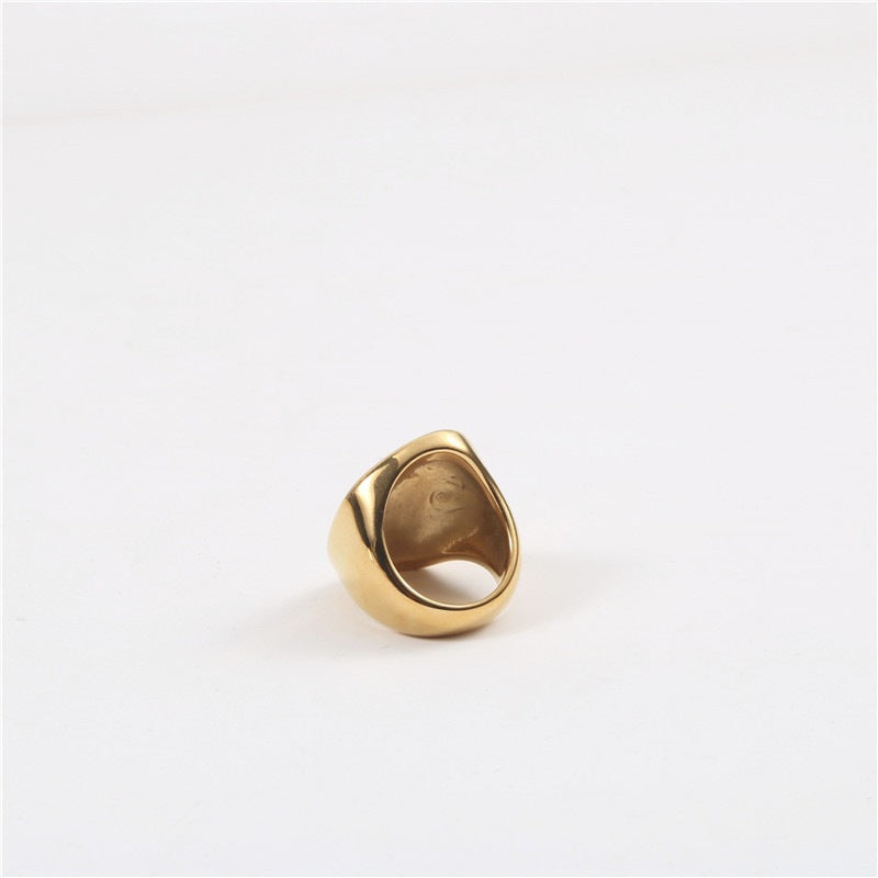 White Pearl Shell Mother Designer Hipster Thick Rings
