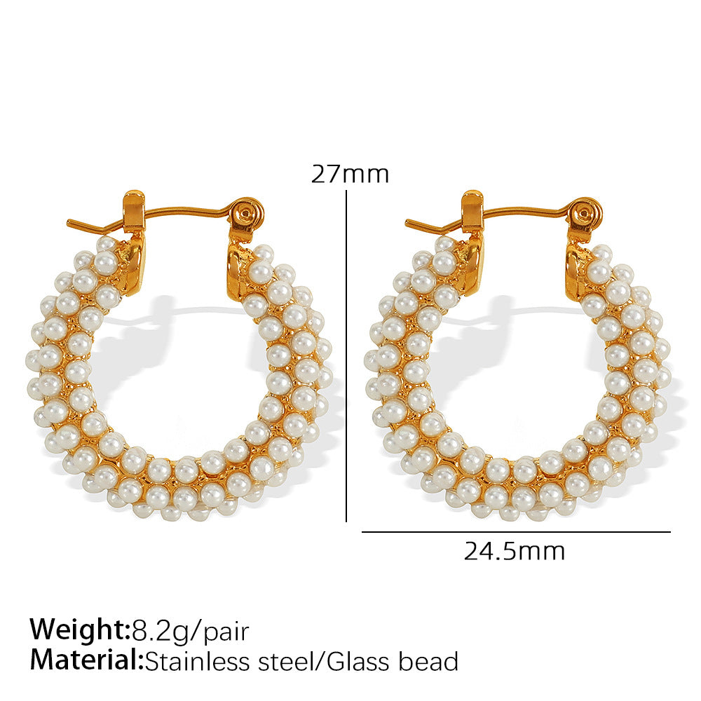 Women's Rhinestone Ear Special Interest Light Luxury Fashion Stainless Earrings