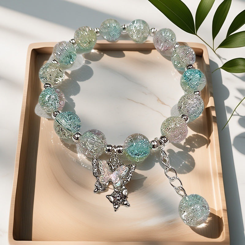 Fantasy Flower Glazed Female Gradient Contrast Bracelet