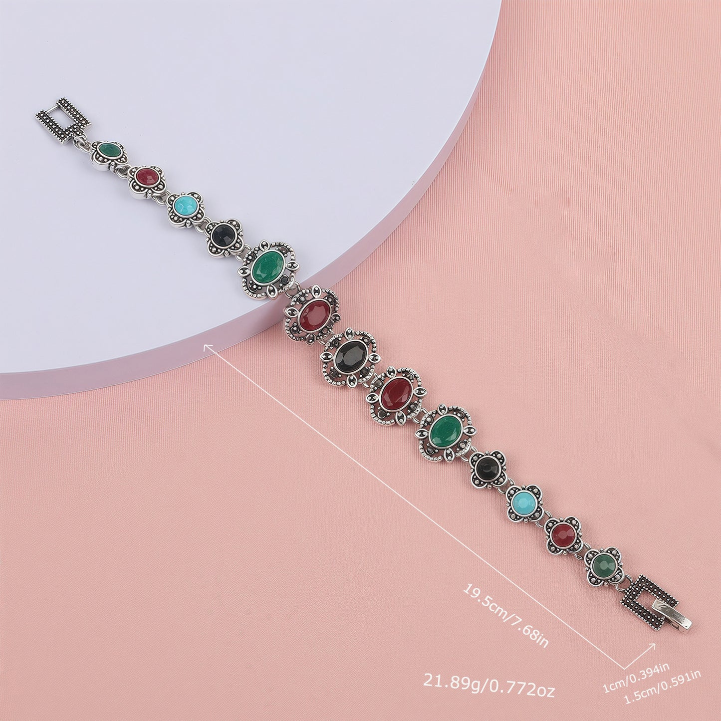 Women's Personality Retro Ethnic Style Inlaid Turquoise Bracelet