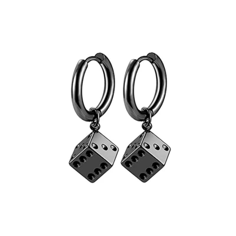 Xi Sieve Ear Clips Eardrops Geometry Earrings