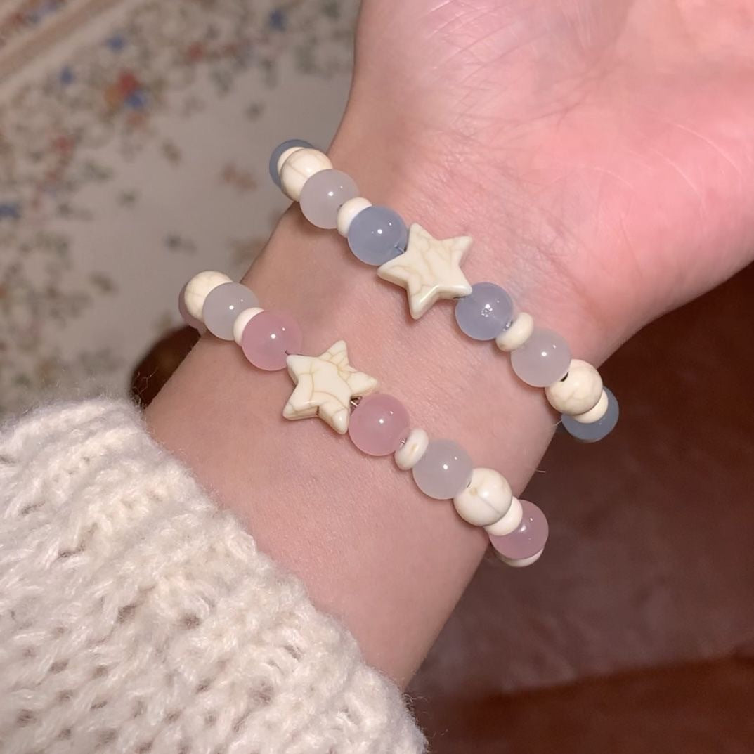 Cute Style Fresh Beaded Mori Good-looking Couple Bracelet